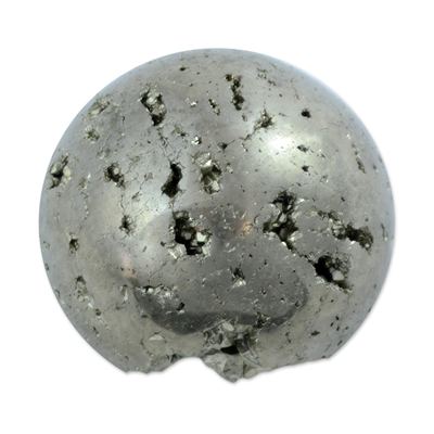 Pyrite hemisphere, 'Reflections' - Natural Pyrite Hemisphere from Peru