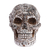 Ceramic figurine, 'Skull Mystery' - Handcrafted Ceramic Skull Figurine from Mexico