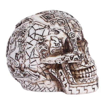 Keramikfigur - Handgefertigte Totenkopffigur aus Keramik aus Mexiko