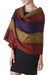 100% alpaca shawl, 'Dahlias of Tarma' - 100% alpaca shawl (image 2b) thumbail