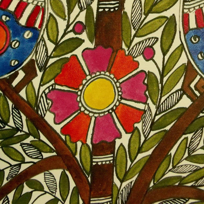 Madhubani painting, 'Tree of Life' - Madhubani painting