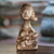 Wood statuette, 'Thirsty Baby' - Wood statuette (image 2) thumbail