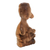 Wood statuette, 'Thirsty Baby' - Wood statuette (image 2d) thumbail