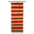 Tapiz de lana, 'Escala de colores' - Tapiz de pared andino tejido a mano con motivo en zigzag rojo y marrón 