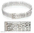 Soda pop-top belt, 'Pearl White Armor Chain Mail' - Recycled Soda Pop Top Belt (image 2) thumbail