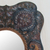 Leather wall mirror, 'Floral' - Dark Green Leather Wall Mirror Peru Colonial Style (image 2b) thumbail