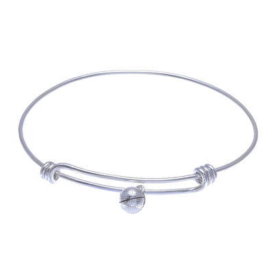 Sterling silver charm bracelet, 'Lucky Bauble' - 925 Sterling Silver Simple Charm Bracelet from Thailand
