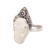 Amethyst and bone cocktail ring, 'Elephant Grandeur' - Polished Sterling Silver Ring with Elephant and Amethyst
