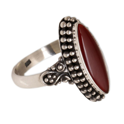 Sterling Silver and Carnelian Ring