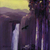 „Torrent“ (2007) – Anden-Wasserfalllandschaft in violetten Farbtönen, Ölgemälde