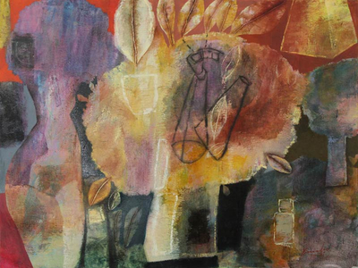 'Tu memoria en mí' (2011) - Pintura abstracta de la imagen del sueño andino de Perú