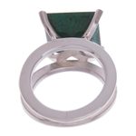 Chrysocolla cocktail ring, 'Prairie' - Sterling Silver Cocktail Chrysocolla Ring