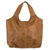 Leather hobo handbag, 'Urban Honey' - Brown Leather Hobo Handbag Fully Lined with 3 Inner Pockets