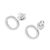 Sterling silver stud earrings, 'Simple Circles' - Handcrafted Sterling Silver Stud Earrings from Thailand (image 2d) thumbail
