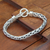 Sterling silver braided bracelet, 'Connected Lives' - Sterling Silver Braided Chain Bracelet (image 2) thumbail