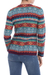 100% baby alpaca cardigan, 'Layered Intricacy' - Multicolor Stripe Alpaca Long-Sleeve V-Neck Knit Cardigan (image 2c) thumbail