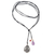Lariat-Halskette aus Sterlingsilber mit mehreren Edelsteinen - Handgefertigte Nylon-Halskette mit Edelstein- und Buddha-Charms