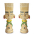 Esculturas de madera, (pareja) - Esculturas de madera gemelas femeninas africanas (par)