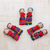Cotton worry dolls, 'Joined in Love' (set of 6) - Worry Dolls with 100% Cotton Pouch from Guatemala (Set of 6)