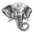 Sterling silver pendant, 'Harmonious Elephant' - 925 Sterling Silver Elephant Pendant from Mexico