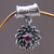 Ruby pendant, 'July Water Lily' - Handmade Floral Sterling Silver and Ruby Pendant (image 2) thumbail