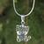 Sterling silver pendant necklace, 'Filigree Kitten' - Thai Filigree Sterling Silver Necklace (image 2) thumbail