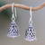 Sterling silver dangle earrings, 'Temple Bell' - Fair Trade Sterling Silver Dangle Earrings (image 2) thumbail