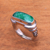 Men's quartz ring, 'Ancient Wisdom' - Men's Green Quartz Ring from Indonesia