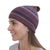 100% alpaca hat, 'Andean Pride' - Multicolored Alpaca Cap with Pompom from Peru (image 2a) thumbail