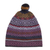 100% alpaca hat, 'Andean Pride' - Multicolored Alpaca Cap with Pompom from Peru (image 2e) thumbail
