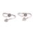 Sterling silver toe rings, 'Flower and Leaf' (pair) - Unique Toe Rings with Flower Wrap Design (Pair)
