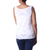 Blusa de algodón sin mangas, 'Morning in Mumbai' - Blusa blanca sin mangas 100% algodón bordada a mano