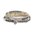 Glass beaded wrap bracelet, 'Atitlan Elegance' - Glass Beaded Wrap Bracelet in Grey from Guatemala (image 2e) thumbail