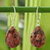 Jasper flower earrings, 'Thai Blush' - Sterling Silver and Jasper Dangle Earrings (image 2) thumbail