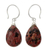 Jasper flower earrings, 'Thai Blush' - Sterling Silver and Jasper Dangle Earrings thumbail
