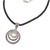 Cultured mabe pearl pendant necklace, 'Crescent Gleam in White' - Cultured Mabe Pearl and Sterling Silver Pendant Necklace