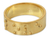 Gold plated band ring, 'Braille Love' - Gold plated band ring