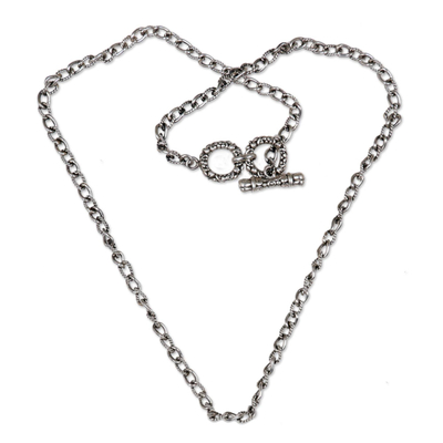 Sterling silver chain necklace, 'Spirit of Bali' - Sterling Silver Chain Necklace
