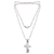 Men's sterling silver cross necklace, 'Faithful' - Men's Sterling Silver Cross Necklace thumbail