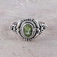 Peridot cocktail ring, 'Traditional Romantic'