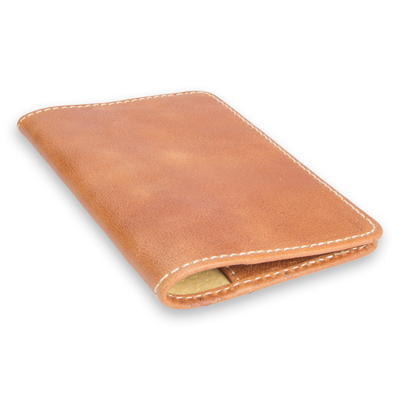 Leather passport case, 'Honey Camel' - Honey Camel Brown Leather Passport Case Handmade in Mexico