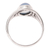 Chalcedony cocktail ring, 'Gleaming Appeal' - Oval Chalcedony Cocktail Ring Crafted in India (image 2e) thumbail