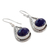 Lapis lazuli dangle earrings, 'Royal Grandeur' - Fair Trade Lapis Lazuli and Sterling Silver Earrings