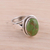 Sterling silver cocktail ring, 'Blissful Balance in Green' - Sterling Silver Cocktail Ring with Green Composite Turquoise (image 2) thumbail