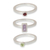 Amethyst and garnet stacking rings, 'Gemstone Geometry' (set of 3) - Unique Silver and Amethyst Stacking Rings (Set of 3) (image 2c) thumbail