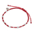 Silver beaded bracelet, 'Inner Heart in Red' - Karen Silver Beaded Heart Bracelet in Red from Thailand