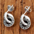 Marcasite drop earrings, 'Bold Connection' - Marcasite and Sterling Silver Drop Earrings from Thailand (image 2c) thumbail