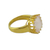 Gold vermeil rose quartz single stone ring, 'Spell of a Rose' - Rose Quartz and Gold Vermeil Ring from India