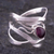 Amethyst band ring, 'Lyrical' - Modern Sterling Silver Single Stone Amethyst Band Ring (image 2) thumbail