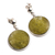 Serpentine dangle earrings, 'Fresh Approach' - Round Serpentine Dangle Earrings from Peru